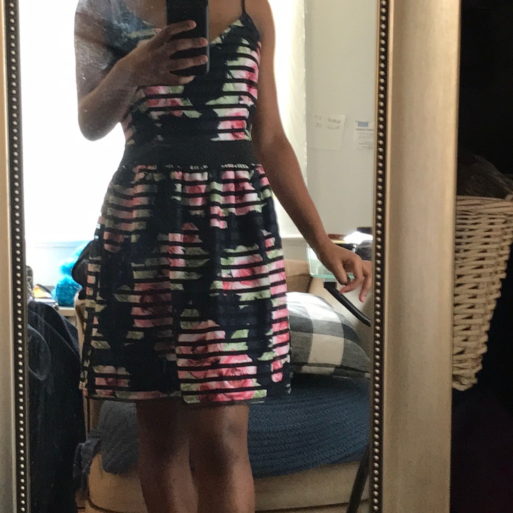 NEVER WORN !!  Floral Mesh dress